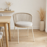 Chaise j-line toa métal / corde gris en situation