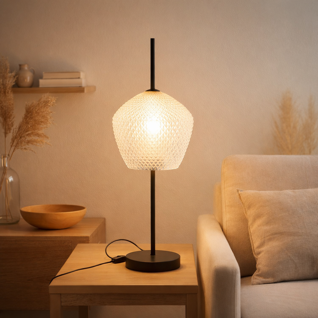Lampe J-Line - Glas - Wit en situation