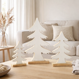 J-Line décoration Pin sur Pied - bois - blanc/naturel - L en situation