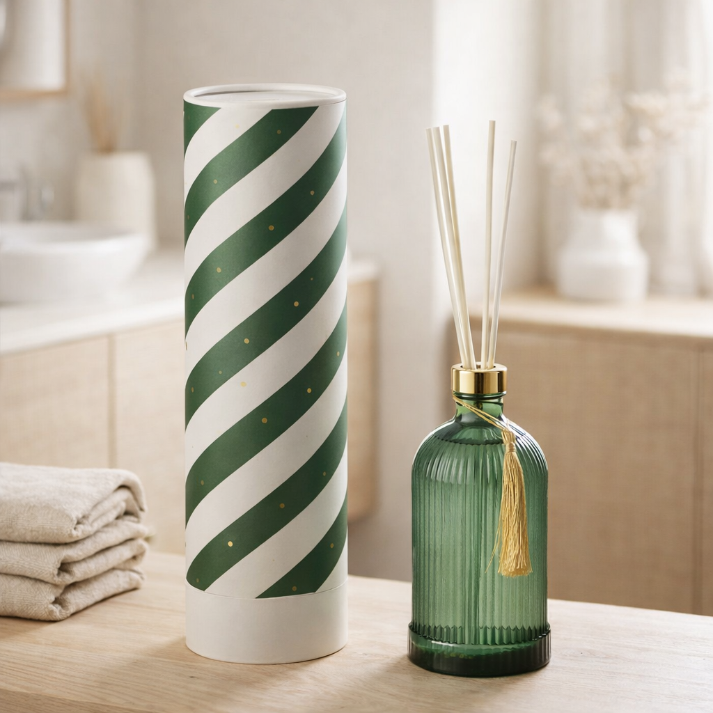 J-Line bâtonnets parfumés Magic - Elwood - verre - blanc/vert - grand en situation