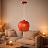 J-Line Lampe Suspendue Alive Métal Rouge en situation
