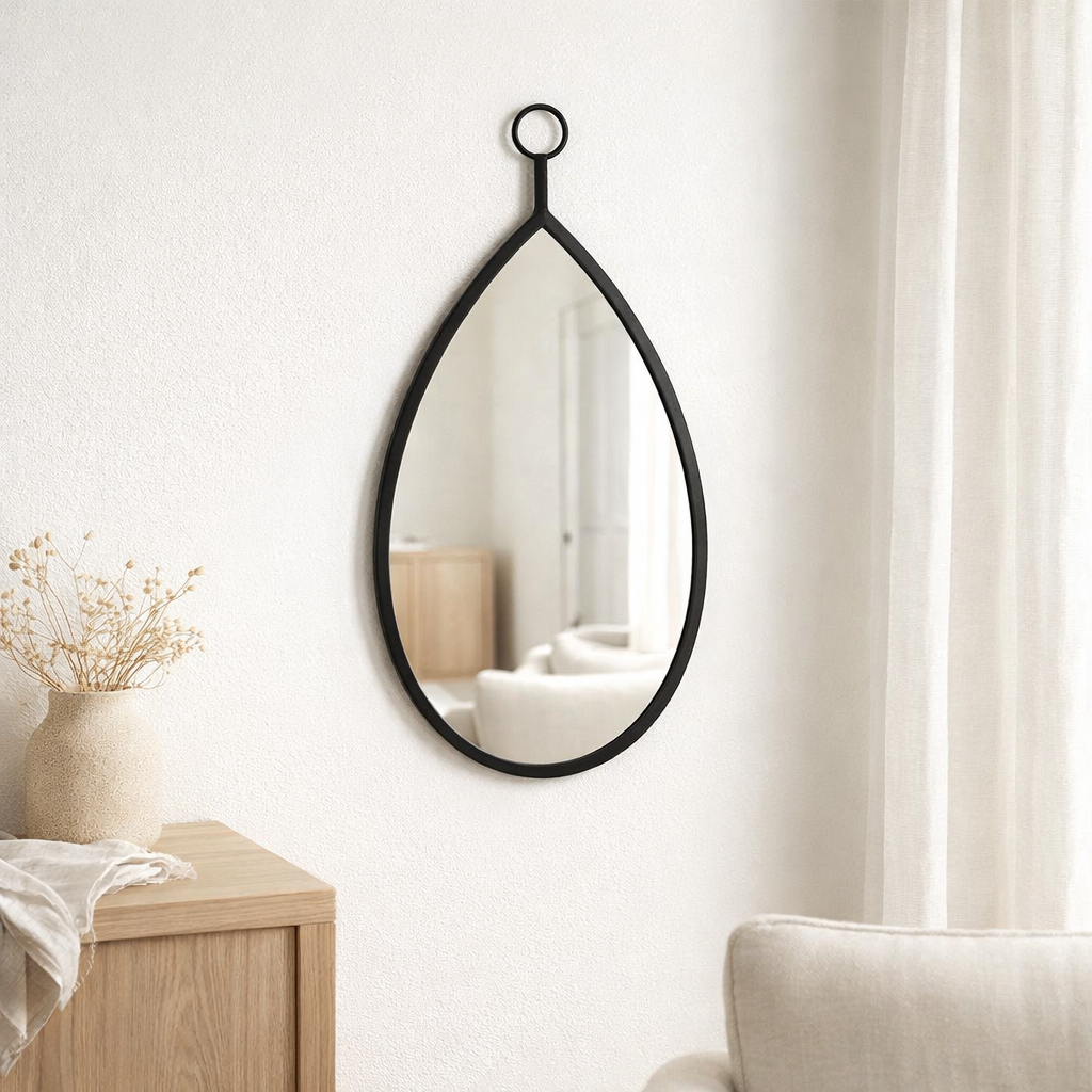 J-Line Spiegel Drop - Glas - 37 x 61,5 cm en situation
