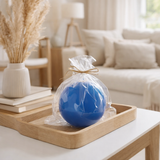 J-Line Bougie Boule Cire Fluo Bleu - 30 Heures en situation
