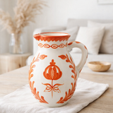 J-Line Jug Grenade - Céramique - Blanc / Orange - Large en situation