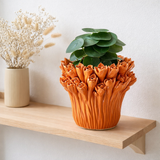 J -line Vase Ambrosia - Céramique - Orange - Moyen - Ø 28 cm en situation
