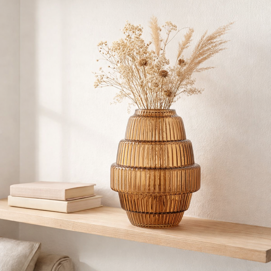 J -line Vase Max - Verre - Brown - Grand - 30 cm de haut en situation