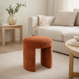 Tabouret J-Line rond - textile - orange/rouille en situation