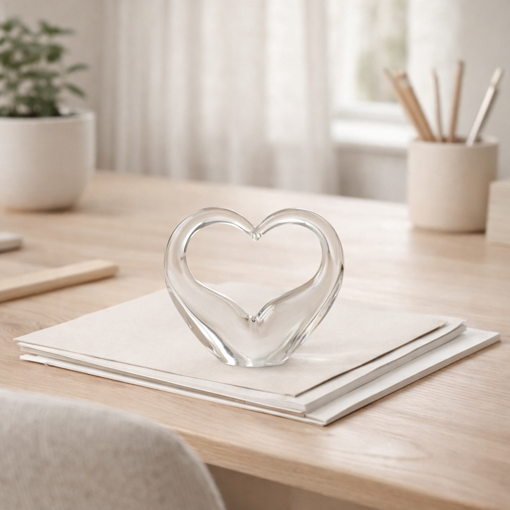 Papier presse J-Line dur - verre - transparent - petit en situation