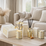 Bougie parfumée J-Line Carrousel Surprise Window - blanc/or en situation