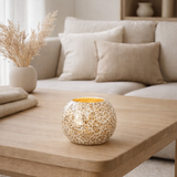 J-line Tealight Ball Ball Cracked Gold Or coloré en situation