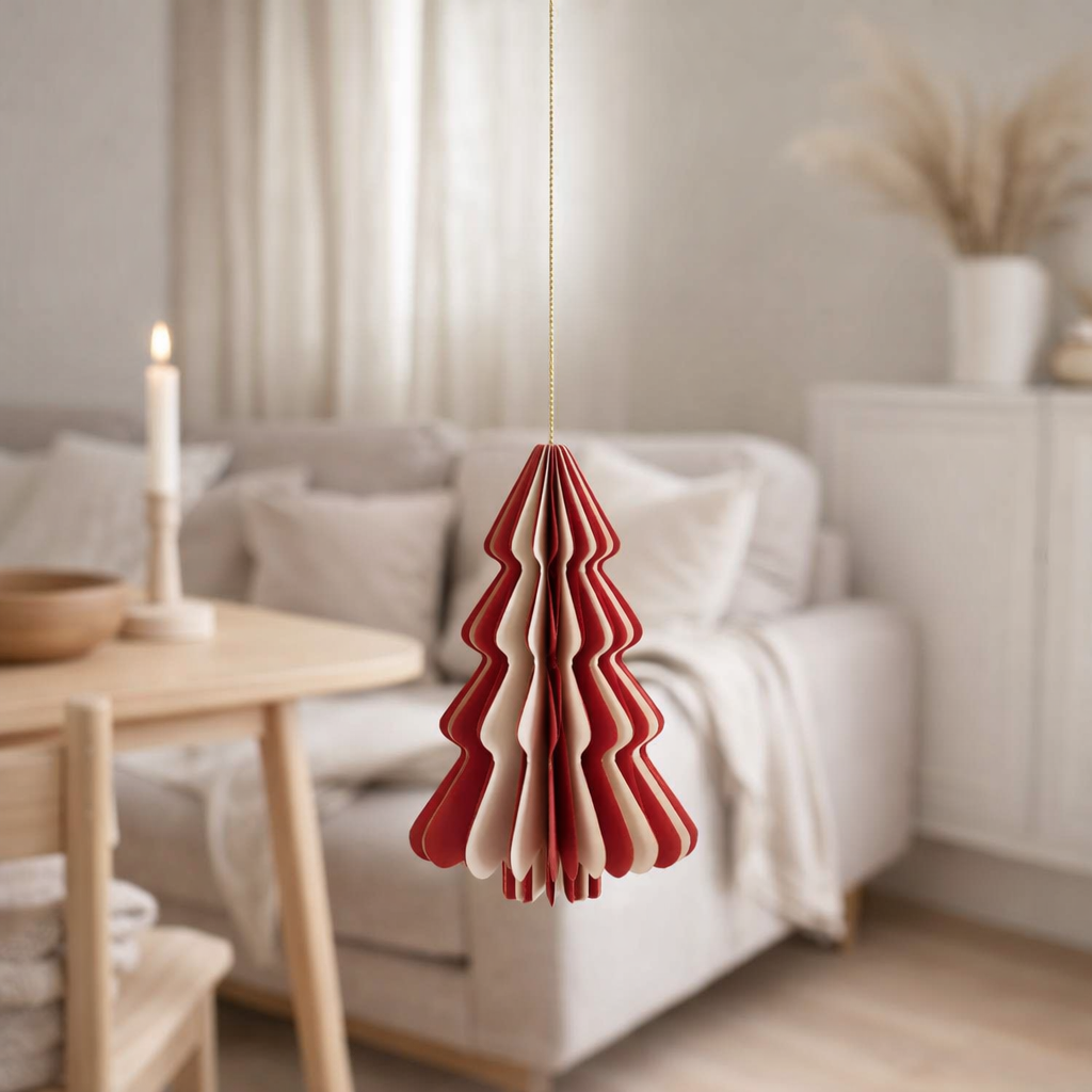 J-Line suspension Tree Pliable - papier - blanc/rouge - grand en situation