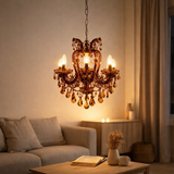 Lampe à suspension J-Line Kand Antique - verre - marron en situation