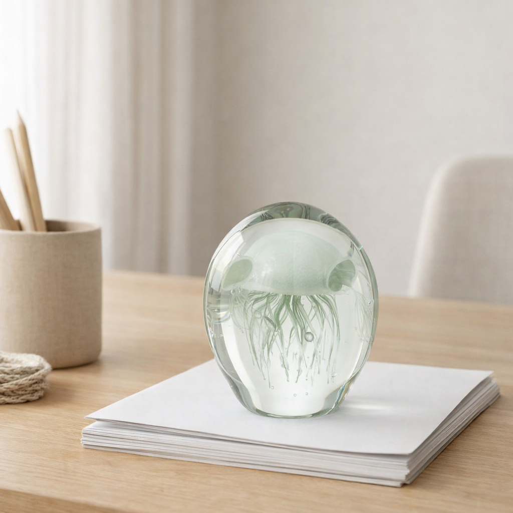 J -line press Paper calypso - verre - transparent / vert - petit en situation