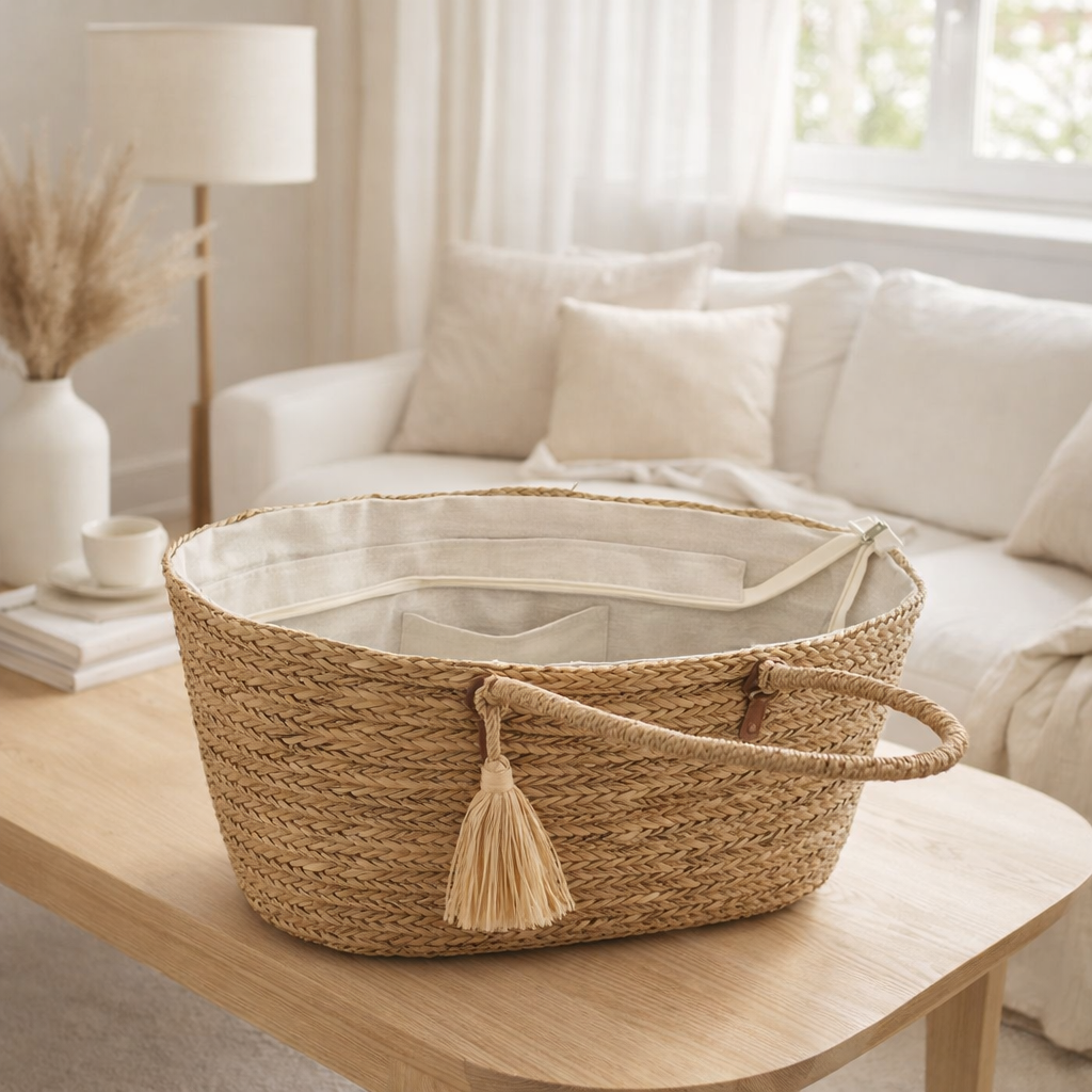 Brussages de sacs de plage J-Line Sea Seading / Raphia Natural en situation