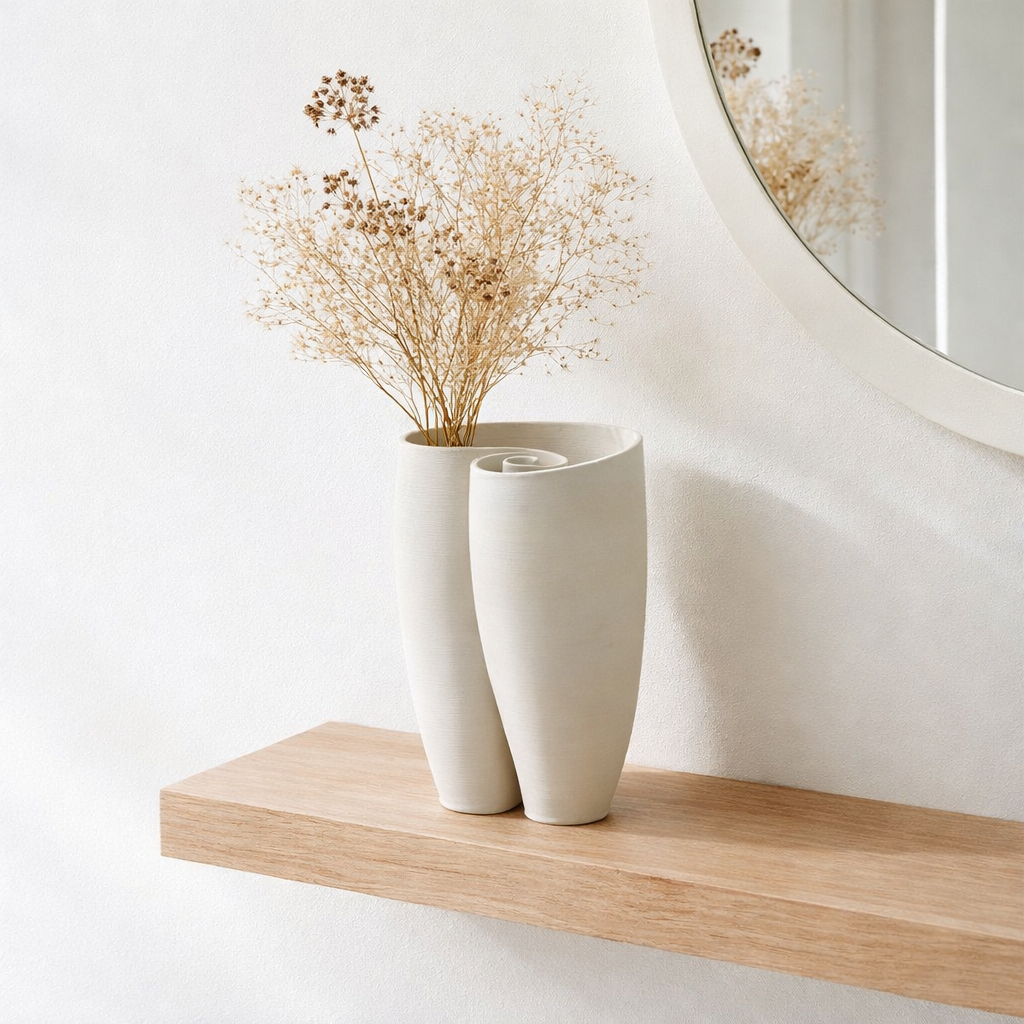 Vase J-line Hydria - Cherry - Beige - 33,5 cm de haut en situation