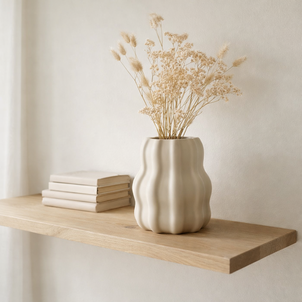 J-Line Vase Nas- Smugly - Beige - Beige - Ø 23 cm en situation