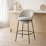 Tabouret de bar J-Line - fer - gris/noir en situation