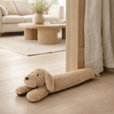 Butée de porte J-Line Chien - polyester - beige en situation