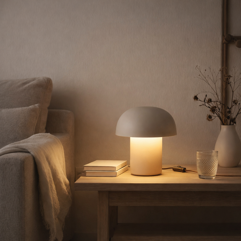 Lampe de table J-Line - fer - beige - S en situation