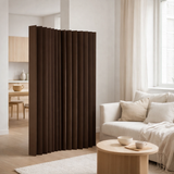 Paravent pliable J-Line - papier - marron en situation