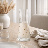 Carafe J-Line Coeur - verre - transparent/or en situation