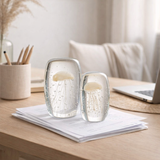 J -line press Paper calypso quadruple - verre - transparent / beige - l en situation