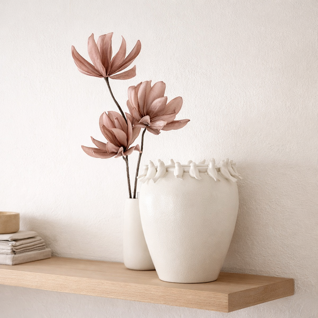 Vase J-Line Budgie - flics - blanc - S en situation