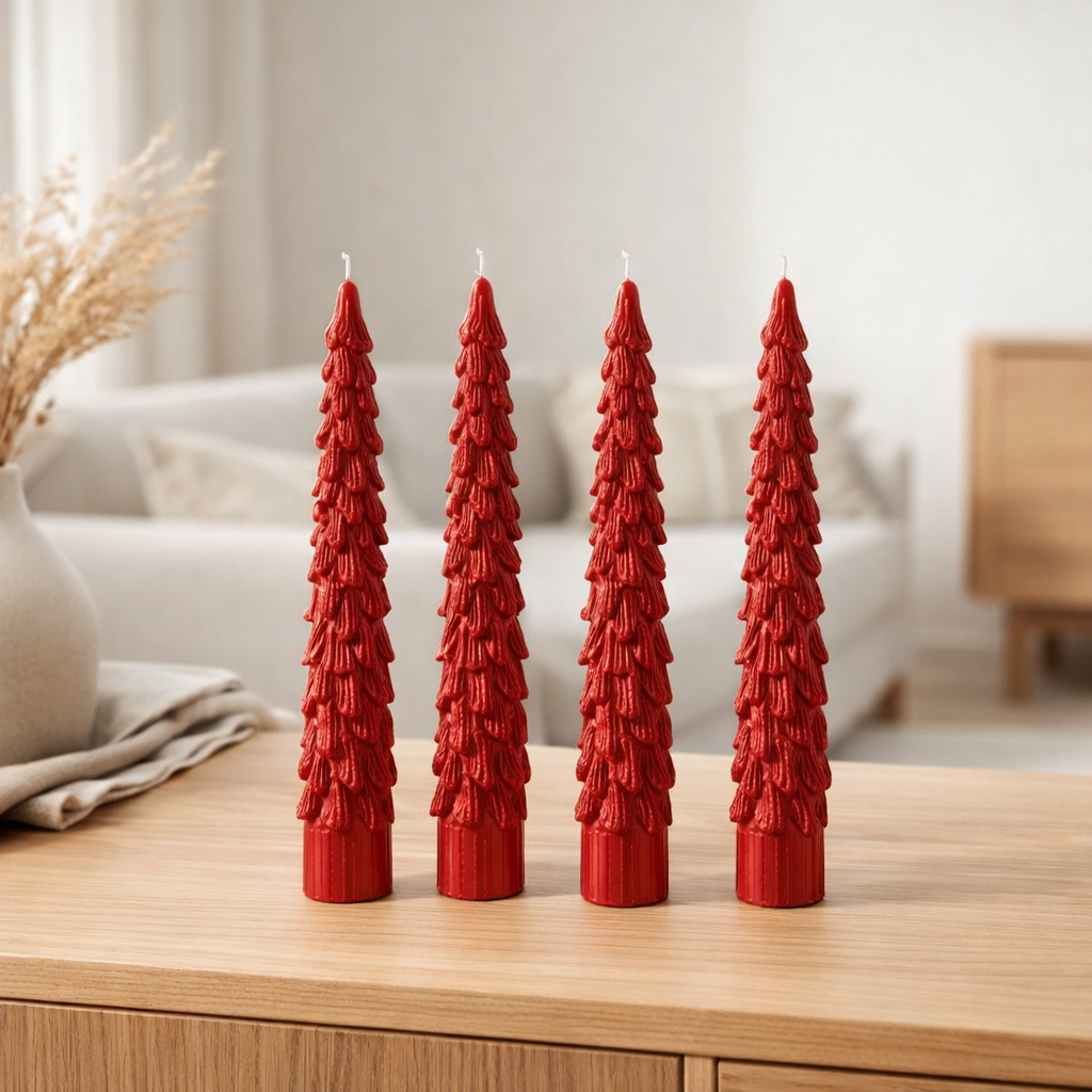 Arbre à bougies J-Line - rouge - 3U - lot de 4 en situation