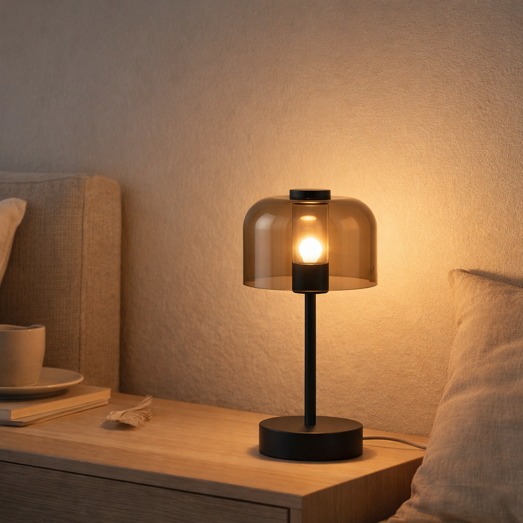 Lampe de table J-Line Woa - métal - noir en situation