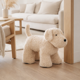 Butée de porte J-Line Chien - polyester - beige en situation