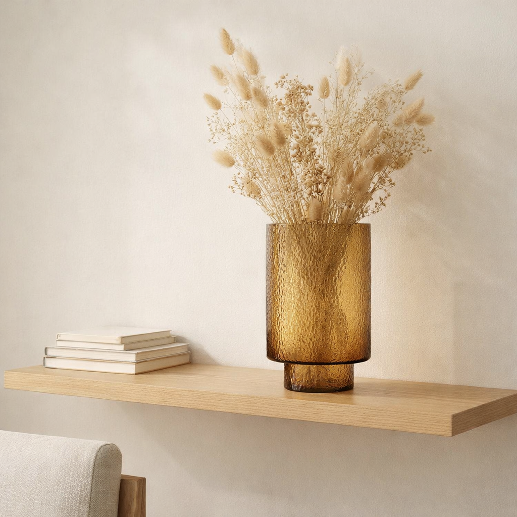 J -line Vase bas Betty - Glass - Brown - 45 cm de haut en situation