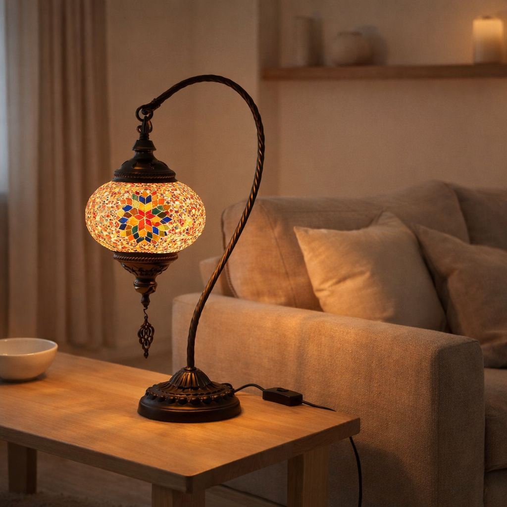 Lampe J-Line Mosaic Suspendue - verre/métal - orange en situation