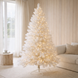 Sapin de Noël J-Line 400 Led Pampa - métal - blanc en situation