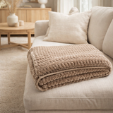Couvertures J-Line - polyester - taupe en situation
