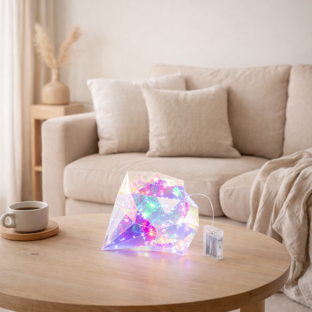 J-Line décoration Diamond - plastique - mix - S - lumières LED en situation