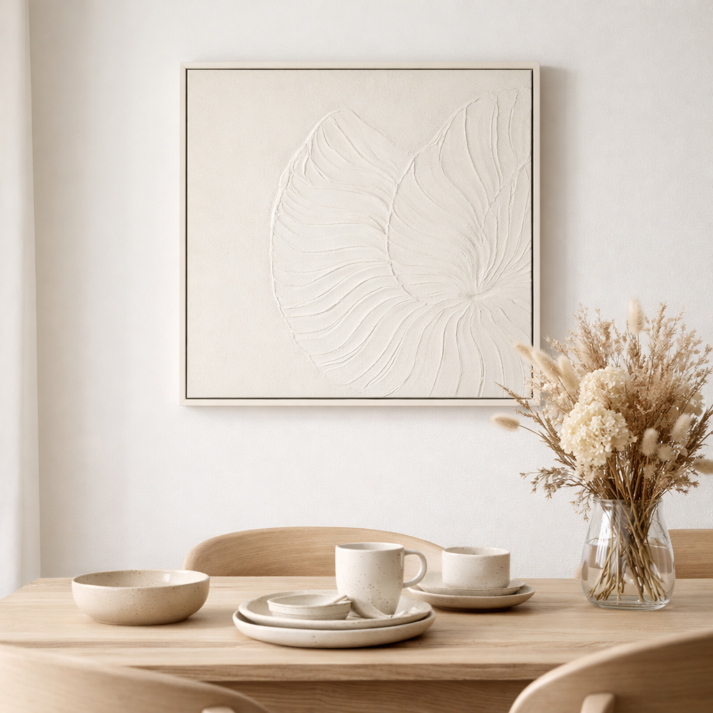 J-Line Painting Shell Peinture Acrylique/Toile Blanc en situation