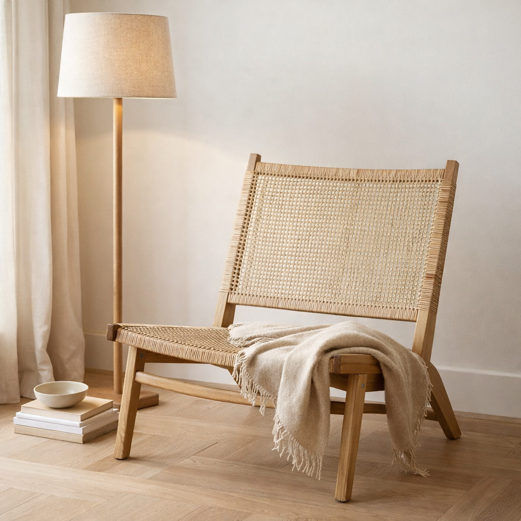 J-line ploistoel rattan / teak naturel en situation