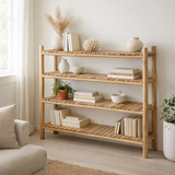 J-line rek ranch teak hout naturel en situation