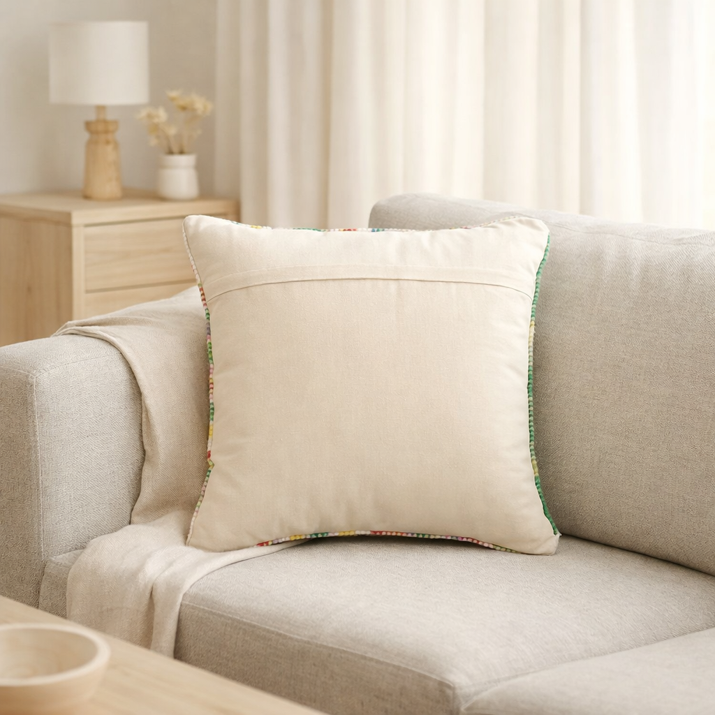 J-line coussin coco stripes coton mélange en situation