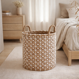 Panier à linge bohème KERSO | Panier de plantes | Panier de rangement en fibre de banane (3 tailles) en situation