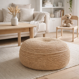 Pouf | Pouf TELU en Raphia (2 tailles) en situation