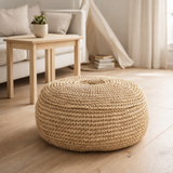 Pouf | Pouf TELU en Raphia (2 tailles) en situation