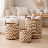 Panier à linge | Panier à plantes | Panier de Rangement KUBU en Fibre de Bananier (3 tailles) en situation