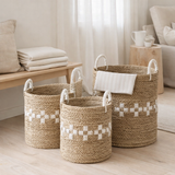 Panier à linge LAWANG | Panier de plantes | Panier de rangement en jonc de mer (3 tailles) en situation