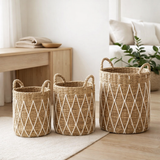 Panier à linge | Panier à plantes GARIAU en fibre de bananier (3 tailles) en situation
