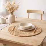Set de table (Lot de 2, 4 ou 6) ILUH 35 cm | Set de table Boho en rotin en situation