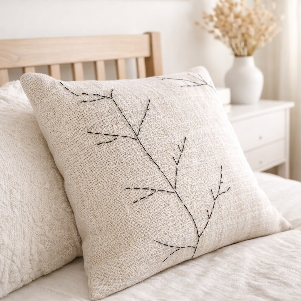 Taie d'oreiller tissée à la main SERAJA 40x40 ou 50x50 cm Housse de coussin décorative Coussin de canapé en coton en situation