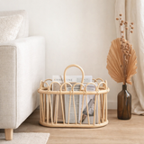 Panier à journaux | Panier à magazines KUNO en rotin en situation