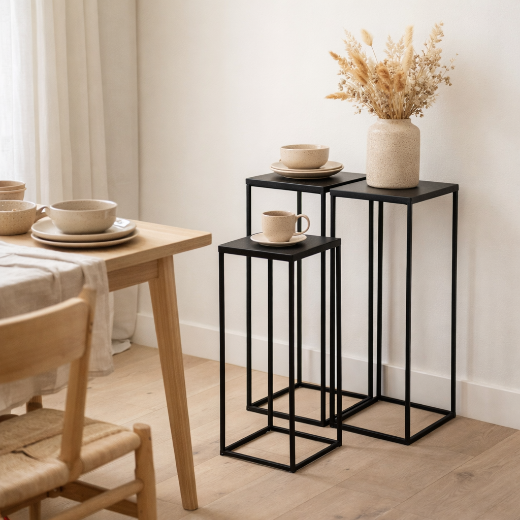 Ensemble de tables d'appoint Quinty Noir en situation