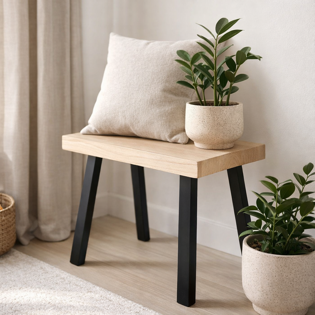Tabouret Plano Marron clair en situation